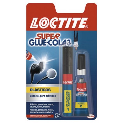 LOCTITE SUPERGLUE-3 PLÁSTICOS DIFÍCILES BL 4 ML + 2 GR LOCTITE 2642430 (Espera 4 dias) en Huesoi