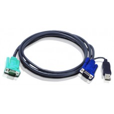 Aten 2L5201U cable para video, teclado y ratón (kvm) 1,2 m Negro (Espera 4 dias) en Huesoi