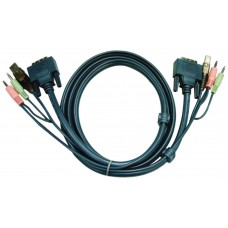 Aten 6ft USB DVI-D Single Link cable para video, teclado y ratón (kvm) Negro 1,8 m (Espera 4 dias) en Huesoi