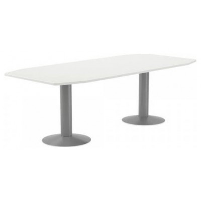 MESA DE REUNIONES 220X100X72CM. COLOR: PATA METALICA GRIS / TABLERO BLANCO ROCADA 3003AT04 (Espera 4 dias) en Huesoi