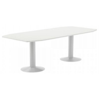 MESA DE REUNIONES 220X100X72CM. COLOR: PATA METALICA BLANCA / TABLERO BLANCO ROCADA 3003ATW04 (Espera 4 dias) en Huesoi