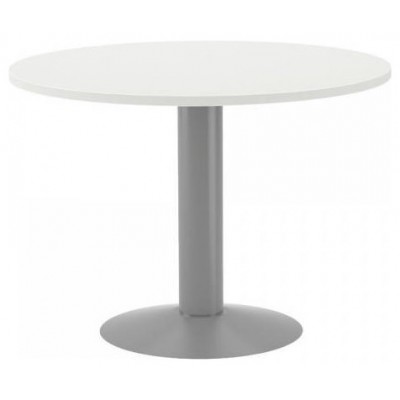 MESA DE REUNIONES REDONDA 100CM DE DIAMETRO. ALTURA 72CM. COLOR: PATA METALICA GRIS / TABLERO BLANCO ROCADA 3005AT04 (Espera 4 dias) en Huesoi
