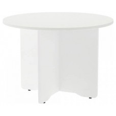 MESA DE REUNIONES REDONDA 100CM DE DIAMETRO. ALTURA 72CM. COLOR: PATA BLANCA / TABLERO BLANCO ROCADA 3005AW04V24 (Espera 4 dias) en Huesoi