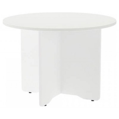 MESA DE REUNIONES REDONDA 100CM DE DIAMETRO. ALTURA 72CM. COLOR: PATA BLANCA / TABLERO BLANCO ROCADA 3005AW04V24 (Espera 4 dias) en Huesoi