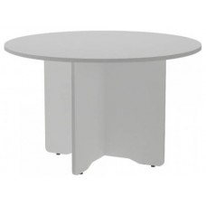 MESA DE REUNIONES REDONDA 120CM DE DIAMETRO. ALTURA 72CM. COLOR: PATA ALUMINIO / TABLERO GRIS ROCADA 3006AN02V24 (Espera 4 dias) en Huesoi