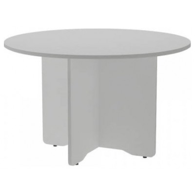 MESA DE REUNIONES REDONDA 120CM DE DIAMETRO. ALTURA 72CM. COLOR: PATA ALUMINIO / TABLERO GRIS ROCADA 3006AN02V24 (Espera 4 dias) en Huesoi