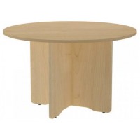 MESA DE REUNIONES REDONDA 120CM DE DIAMETRO. ALTURA 72CM. COLOR: PATA ROBLE / TABLERO ROBLE ROCADA 3006AR08V24 (Espera 4 dias) en Huesoi