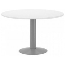 MESA DE REUNIONES REDONDA 120CM DE DIAMETRO. ALTURA 72CM. COLOR: PATA METALICA GRIS / TABLERO BLANCO ROCADA 3006AT04 (Espera 4 dias) en Huesoi
