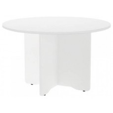 MESA DE REUNIONES REDONDA 120CM DE DIAMETRO. ALTURA 72CM. COLOR: PATA BLANCA / TABLERO BLANCO ROCADA 3006AW04V24 (Espera 4 dias) en Huesoi