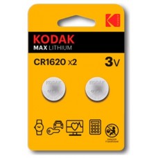 PILAS CR1620 KODAK BOTON LITIO 3V PACK 2 UNIDADES en Huesoi
