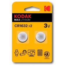 PILAS CR1632 KODAK BOTON LITIO 3V PACK 2 UNIDADES en Huesoi