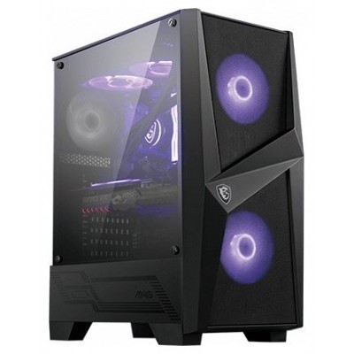 CAJA MSI MAG FORGE 100M,3x2.5"+2x3.5”,3x120MM (RGB) +1x120MM,2xUSB3.2+AUDIO+MICRO,MID-TOWER,NEGRA (Espera 4 dias) en Huesoi