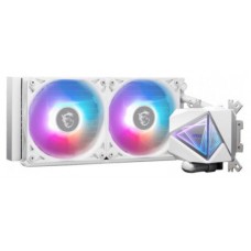 SISTEMA DE REFRIGERACION LIQUIDA MSI PARA CPU MAG CORELIQUID I240 WHITE,INTEL/AMD,RADIADOR 240mm,FAN4PIN,20dBA,ARGB (2 VENTILADORES) (BLANCO) (Espera 4 dias) en Huesoi
