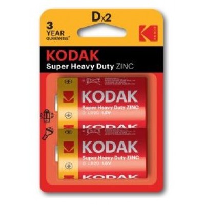 PILAS D LR20 KODAK EXTRA HEAVY DUTY ZINC PACK 2 en Huesoi