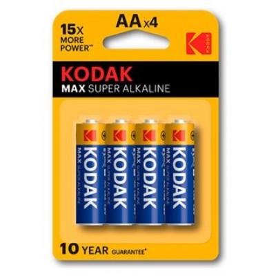 PILA AA KODAK SUPER ALCALINA MAX LR6 2800 mAh PACK 4 en Huesoi