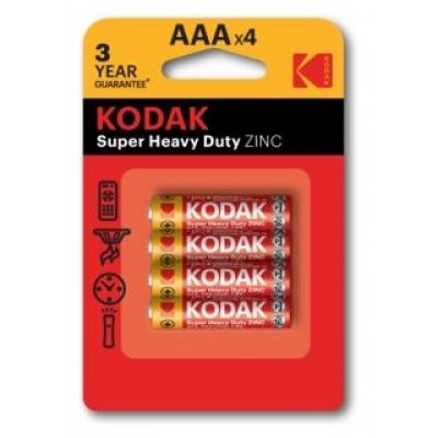 PILAS AAA KODAK EXTRA HEAVY DUTY ZINC LR3 PACK 4 en Huesoi