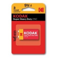 PILAS 9V KODAK EXTRA HEAVY DUTY ZINC 9V 1 UNIDAD 250 en Huesoi