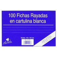 100 FICHAS DE CARTULINA RAYADA  (150X100 MM) N.º 3 MARIOLA 3113R (Espera 4 dias) en Huesoi