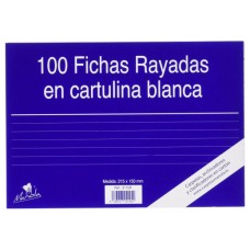 100 FICHAS DE CARTULINA RAYADA (215X160 MM) Nº. 5 MARIOLA 3115R (Espera 4 dias) en Huesoi