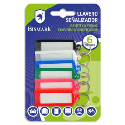 BLISTER 6 LLAVEROS SEÑALIZADORES BISMARK 317818 (Espera 4 dias) en Huesoi