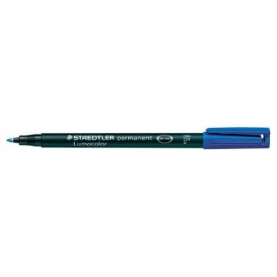 MARCADOR LUMOCOLOR PERMANENTE PUNTA FINA 0,6MM. AZUL STAEDTLER 318-3 (MIN10) (Espera 4 dias) en Huesoi