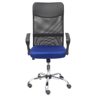 PIQUERAS Y CRESPO FOROL Silla Gontar respaldo malla negro asiento azul en Huesoi