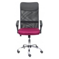 PIQUERAS Y CRESPO FOROL Silla Gontar respaldo malla negro asiento granate en Huesoi