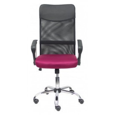 PIQUERAS Y CRESPO FOROL Silla Gontar respaldo malla negro asiento granate en Huesoi