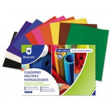 CUADERNO MULTIPLES MANUALIDADES 42 HOJAS COLORES 32 X 22 CM. BISMARK 322741 (Espera 4 dias) en Huesoi