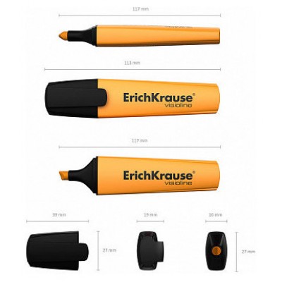 FLUORESCENTE VISIOLINE V-12, COLOR: NARANJA ERICH KRAUSE 32499 (MIN10) (Espera 4 dias) en Huesoi