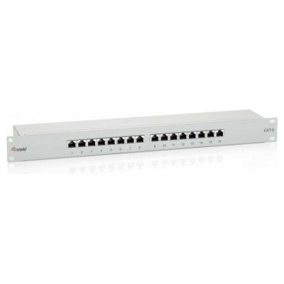 PATCH PANEL 16 PUERTOS CATEGORIA 6 APANTALLADO COLOR en Huesoi