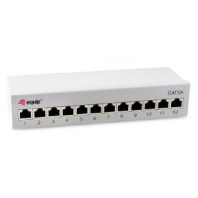 PATCH PANEL DE SOBREMESA EQUIP CAT.6A APANTALLADO 12 en Huesoi