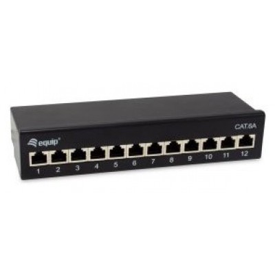 PATCH PANEL DE SOBREMESA EQUIP CAT.6A APANTALLADO 12 en Huesoi