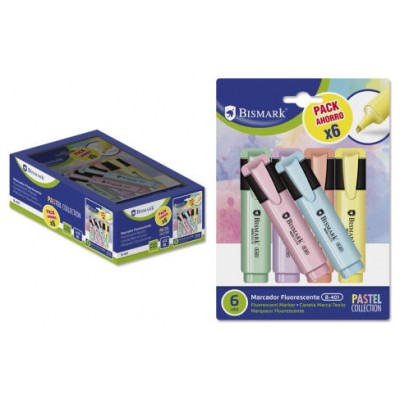 Bismark Rotulador Fluorescente Pastel Blister 6 Uds (Espera 4 dias) en Huesoi