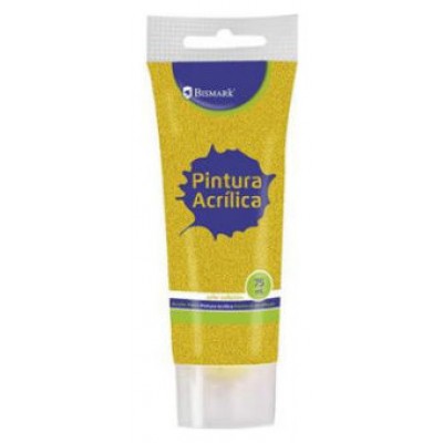 BOTE PINTURA ACRILICA 75 ML ORO CON GLITTER BISMARK 328672 (Espera 4 dias) en Huesoi