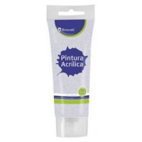 BOTE PINTURA ACRILICA 75 ML PLATA CON GLITTER BISMARK 328673 (Espera 4 dias) en Huesoi