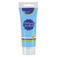 BOTE PINTURA ACRILICA 75 ML AZUL CON GLITTER BISMARK 328674 (Espera 4 dias) en Huesoi