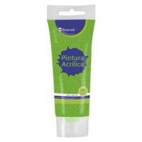 BOTE PINTURA ACRILICA 75 ML VERDE CON GLITTER BISMARK 328675 (Espera 4 dias) en Huesoi