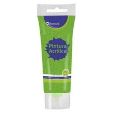 BOTE PINTURA ACRILICA 75 ML VERDE CON GLITTER BISMARK 328675 (Espera 4 dias) en Huesoi