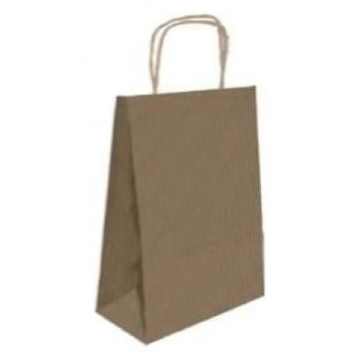 BOLSA PAPEL CON ASAS KRAFT MARRON M 27X12X37 CM BISMARK 329838 (MIN25) (Espera 4 dias) en Huesoi