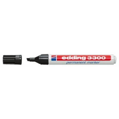 MARCADOR PERMANENTE PUNTA BISELADA 1-5MM 3300 NEGRO EDDING 3300-01 (MIN10) (Espera 4 dias) en Huesoi