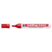 MARCADOR PERMANENTE PUNTA BISELADA 1-5MM 3300 ROJO EDDING 3300-02 (MIN10) (Espera 4 dias) en Huesoi