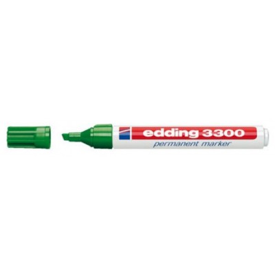 MARCADOR PERMANENTE PUNTA BISELADA 1-5MM 3300 VERDE EDDING 3300-04 (MIN10) (Espera 4 dias) en Huesoi