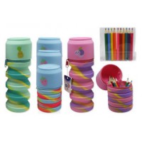 PORTATODO SILICONA RAINBOW EXTENSIBLE + LAPICEROS BISMARK 330188 (Espera 4 dias) en Huesoi