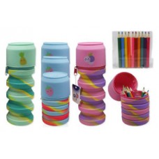 PORTATODO SILICONA RAINBOW EXTENSIBLE + LAPICEROS BISMARK 330188 (Espera 4 dias) en Huesoi