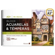 CUADERNO DE DIBUJO A3+. 10 HJ.300GRMS GOLDEN BISMARK 331268 (MIN5) (Espera 4 dias) en Huesoi