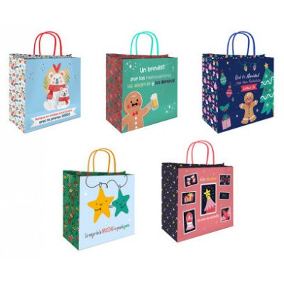BOLSA CELULOSA NAVIDAD MENSAJES BISMARK 331663 (MIN25) (Espera 4 dias) en Huesoi