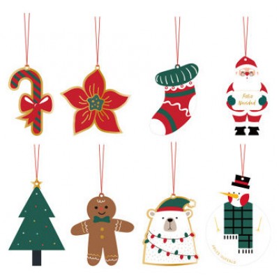 SET 4 TARJETAS COLGANTES ADORNOS NAVIDAD BISMARK 331672 (Espera 4 dias) en Huesoi