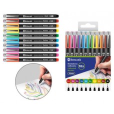 SET ROTULADORES CALIBRADOS 0.4MM + PINCEL 10 COLORES BISMARK 332337 (Espera 4 dias) en Huesoi