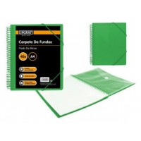CARPETA ESPIRAL 40 FUNDAS CON SOBRE A4 VERDE POLIPROPILENO INGRAF 332497 (Espera 4 dias) en Huesoi